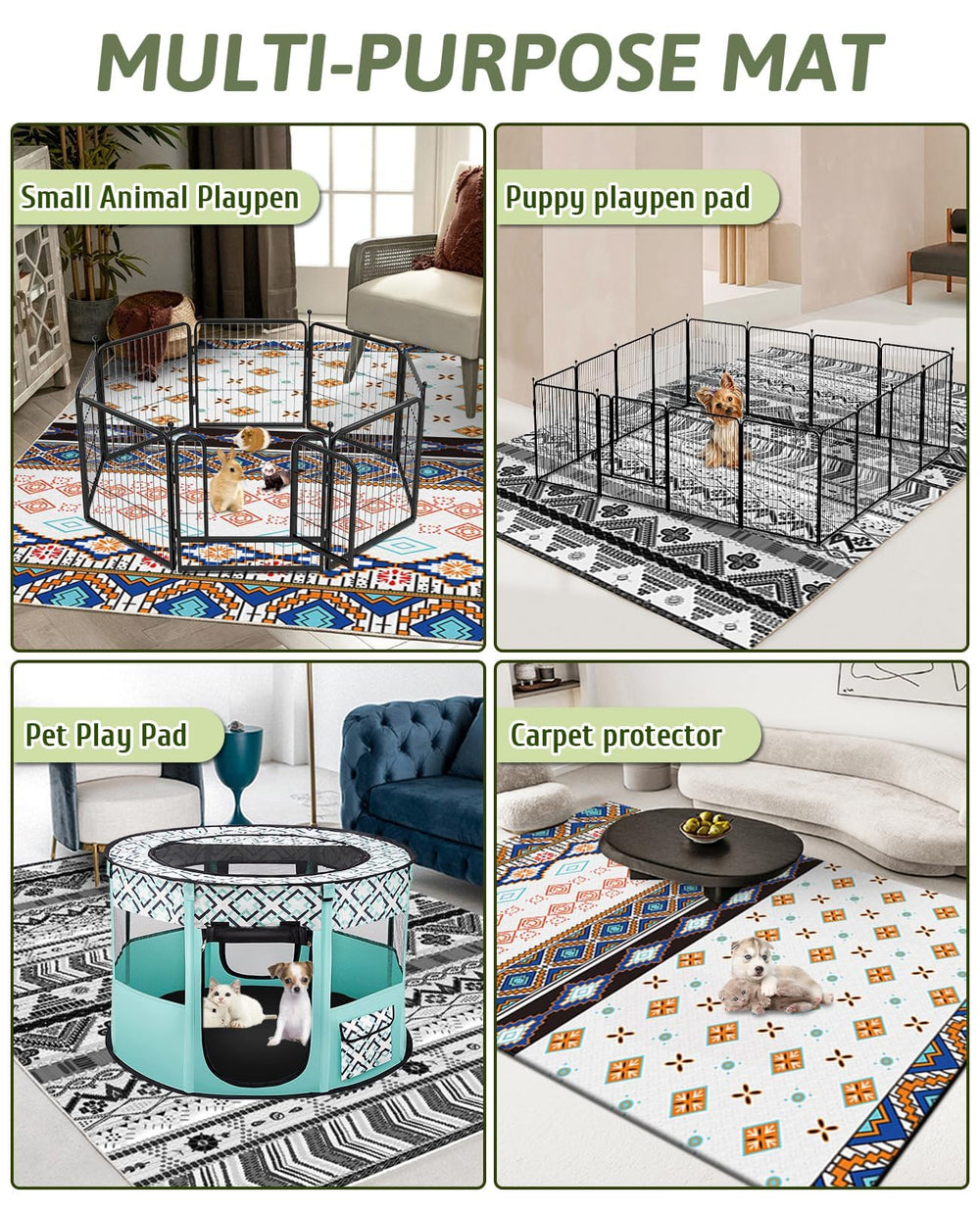 BNOSDM tapis-lapin-polyvalent-habitat, convient chenils et cages.