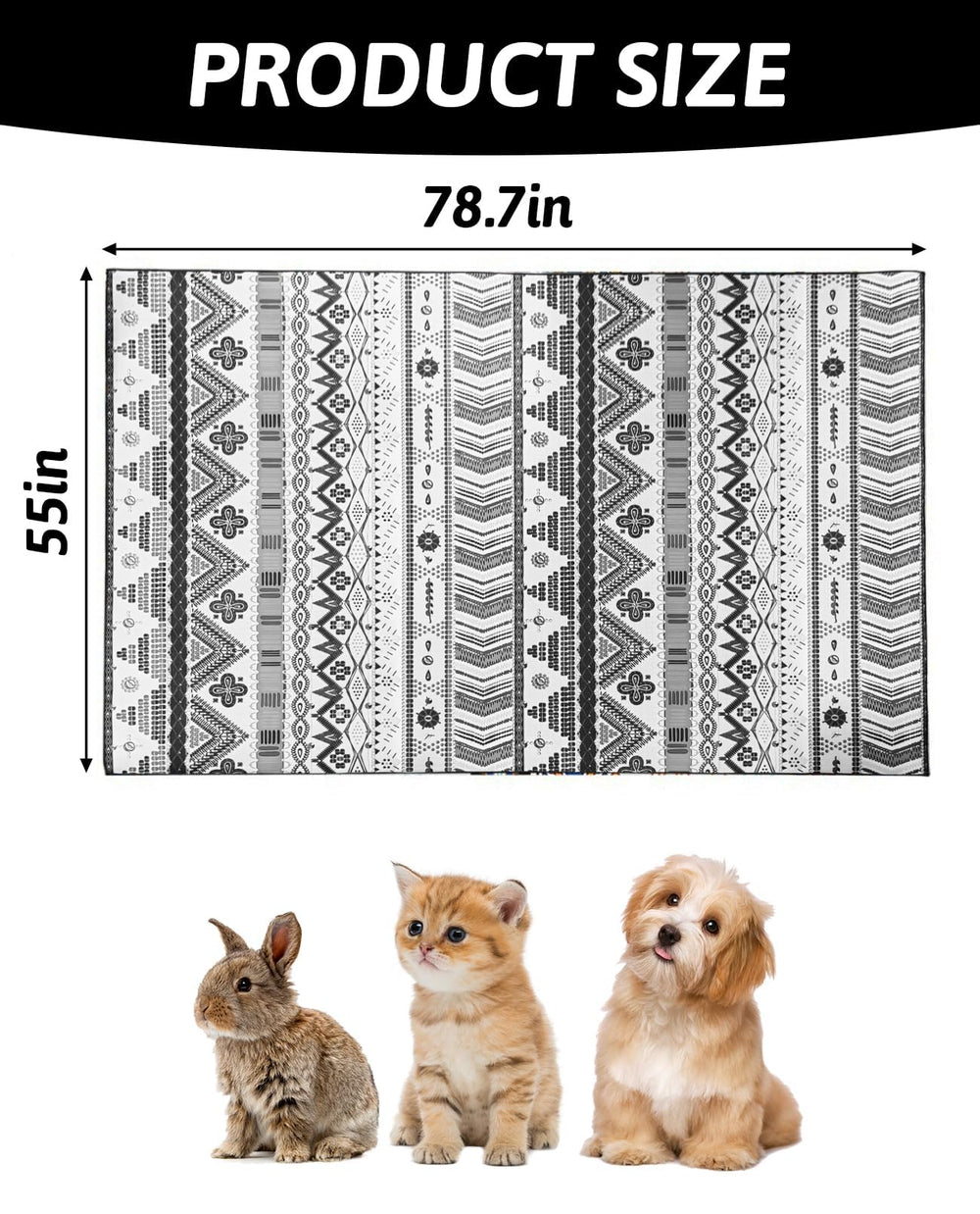 BNOSDM tapis-sol lapin antiderapant pour sols securisés