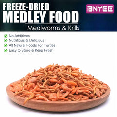 BNYEE Medley vers de farine - alternative naturelle et riche en protéines pour reptiles.