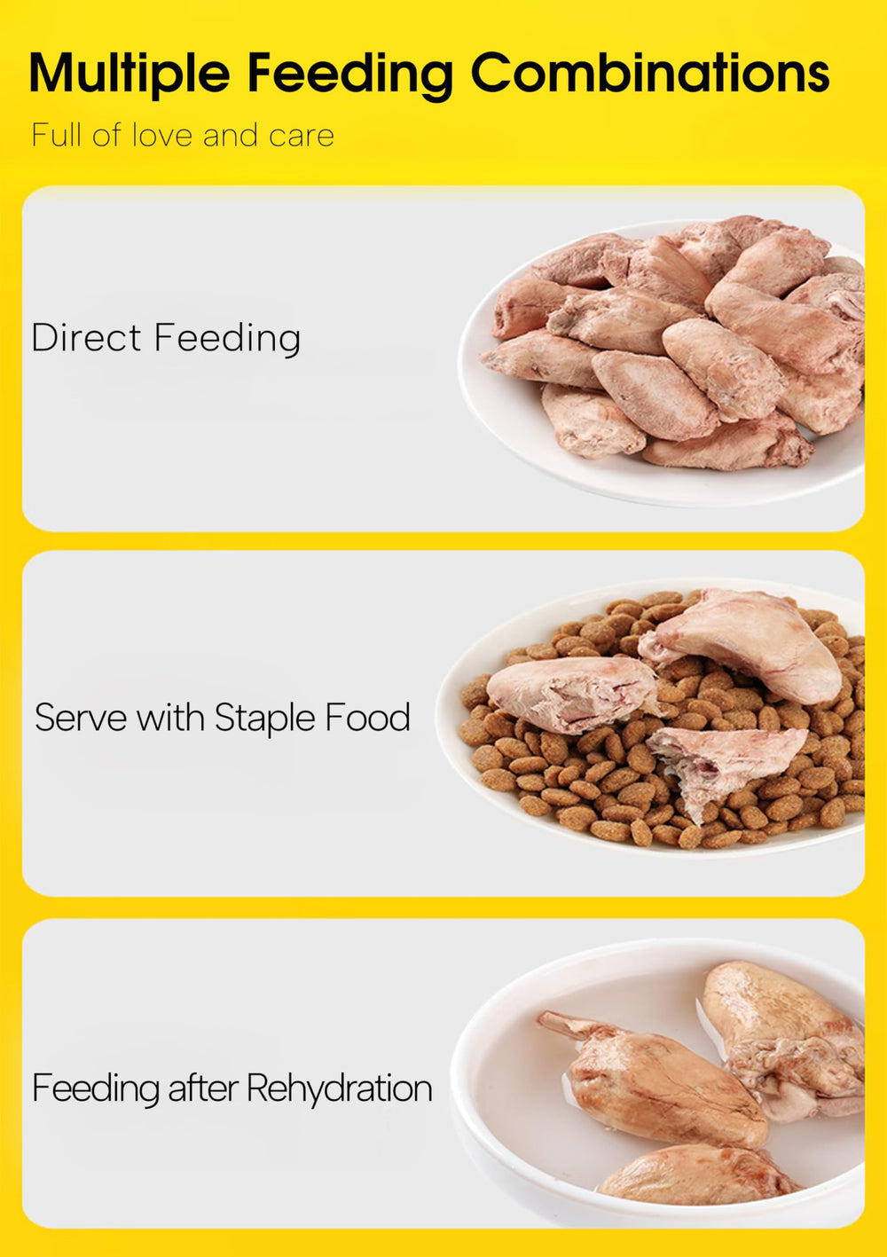 BNYEE Cœurs de poulet lyophilisés 7oz – texture croquante et source de protéines naturelle.