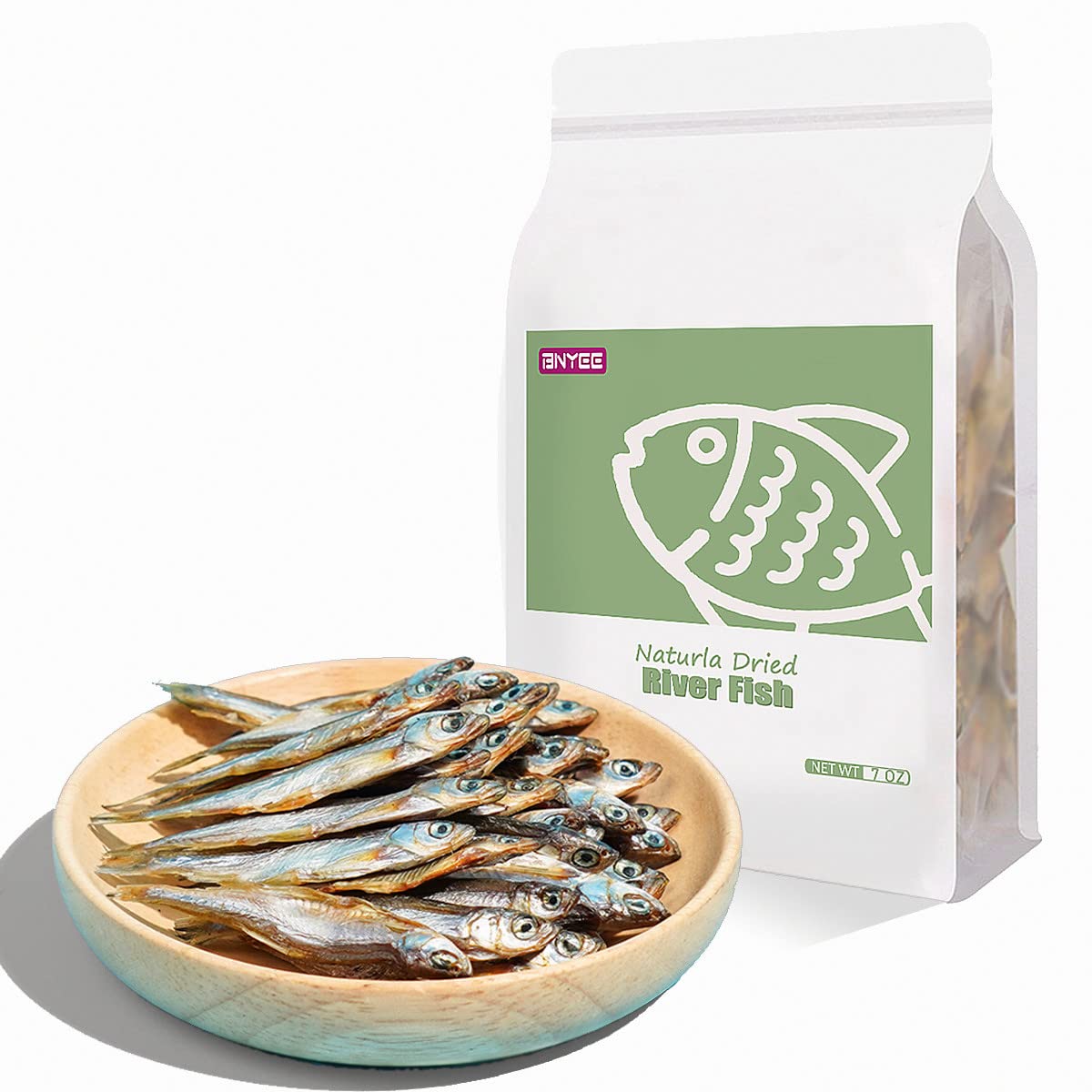 BNYEE Poissons de rivière séchés – snack sain pour animaux domestiques
