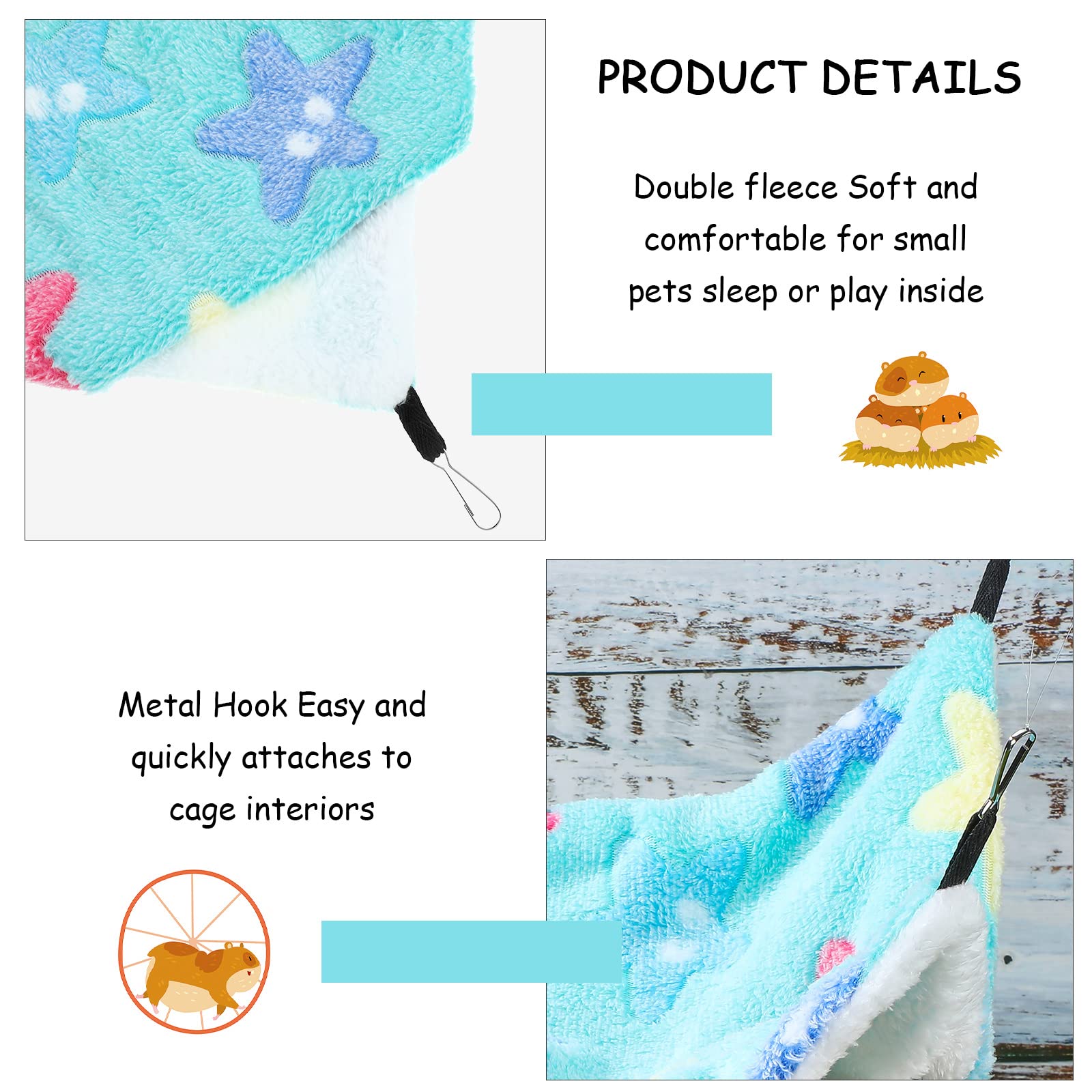 Hamac Boao lavable et réutilisable pour cage propre.