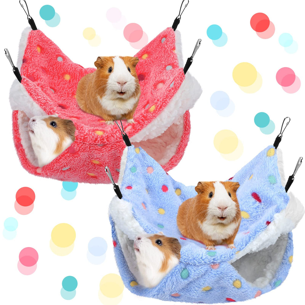 Hamac Boao pour petits animaux, rose-pois, repos doux et sécurisé.
