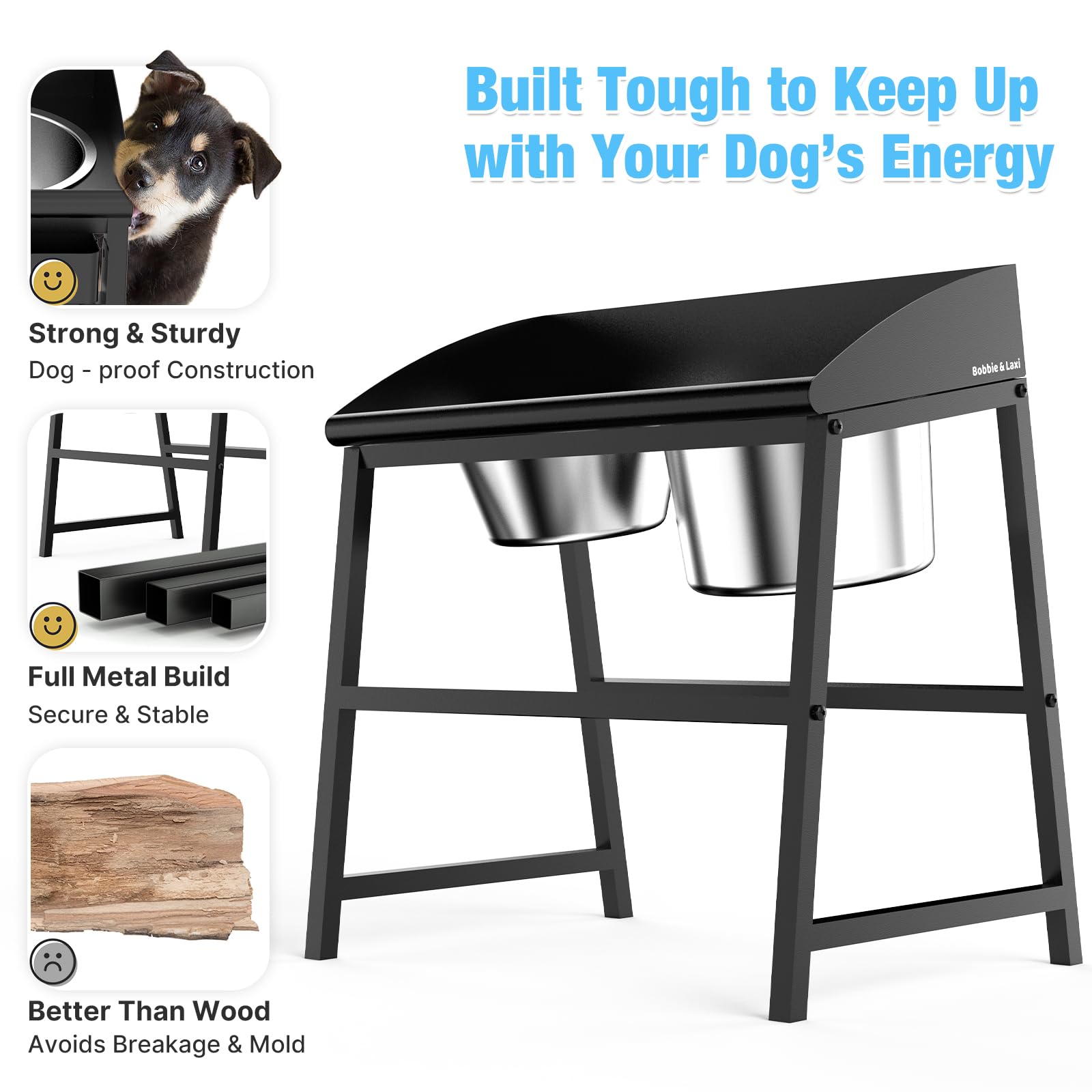Bobbie et Laxi — hauteur ergonomique favorisant une posture confortable au repas.