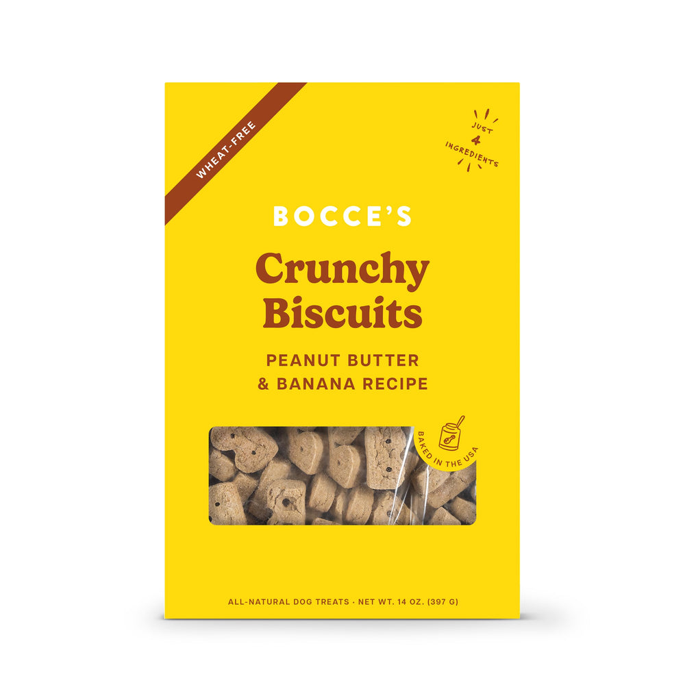 Bocce's Bakery biscuits beurre cacahuète banane – snack croustillant pour chien sans gluten