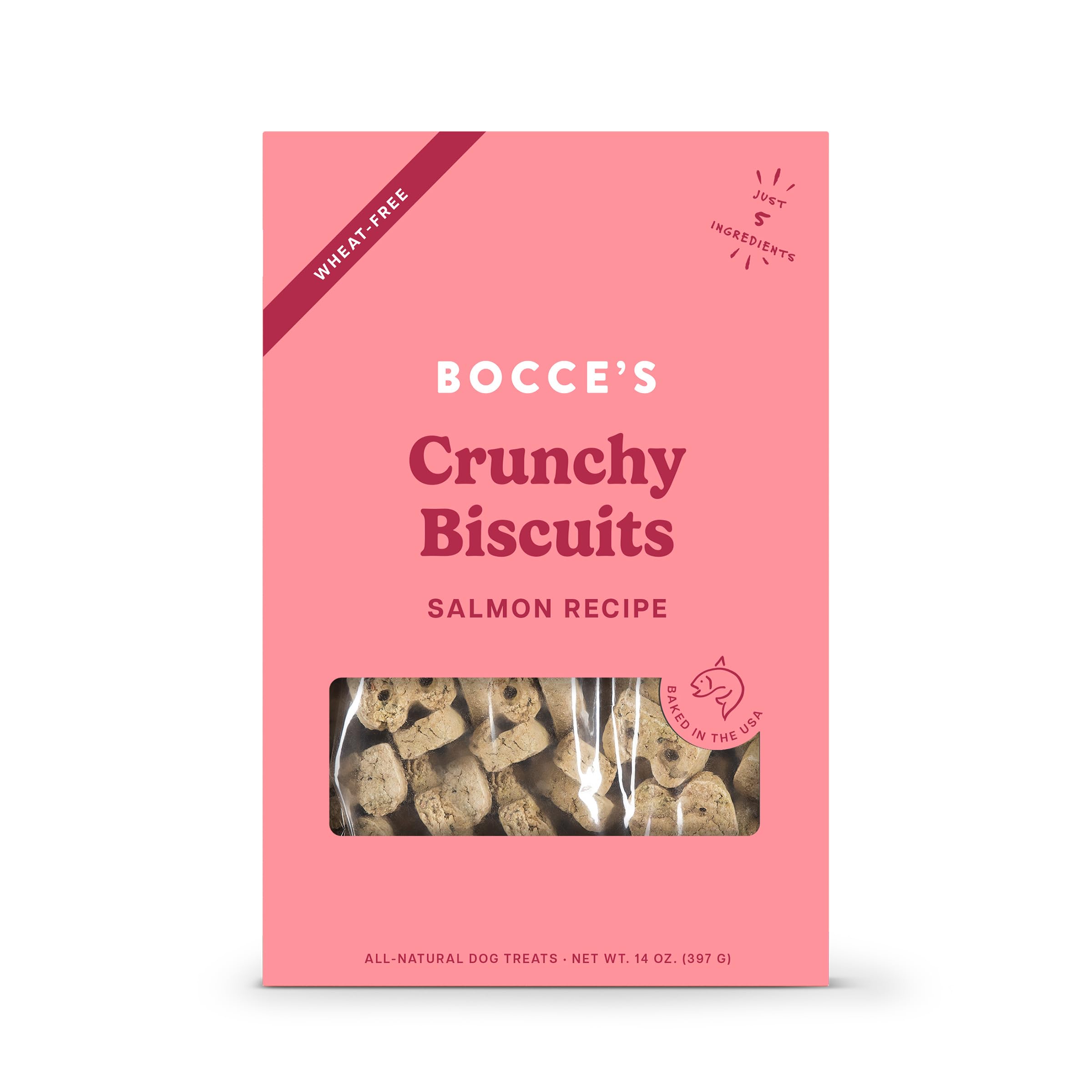 Bocce's Bakery biscuits-saumon-croustillants : récompense savoureuse et facile pour chiens.
