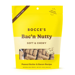 Bocce's Bakery Bac'n Nutty — biscuits tendres pour chien, récompense facile