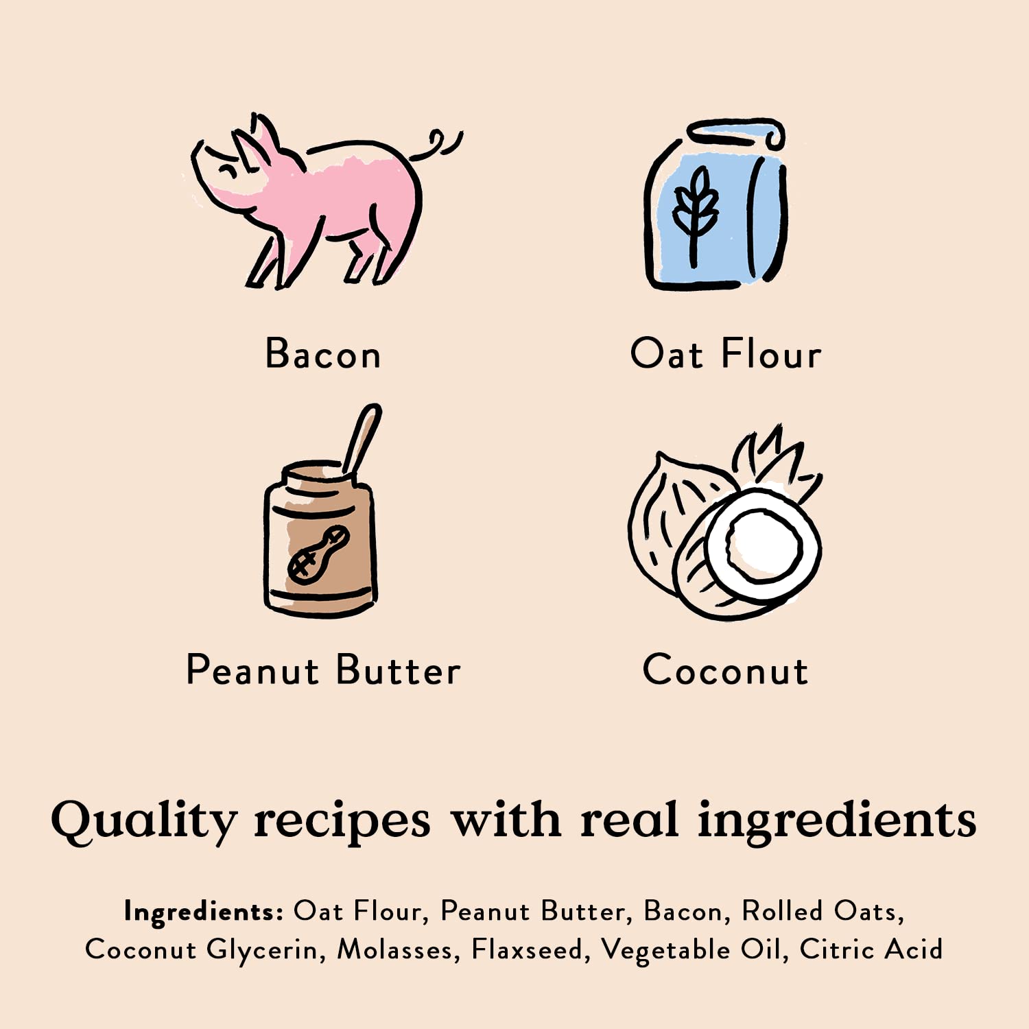 Bocce's Bakery Bac'n Nutty biscuit cuit au four aux Etats-Unis, ingrédients simples.