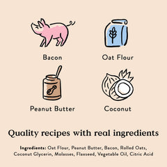 Bocce's Bakery Bac'n Nutty biscuit cuit au four aux Etats-Unis, ingrédients simples.