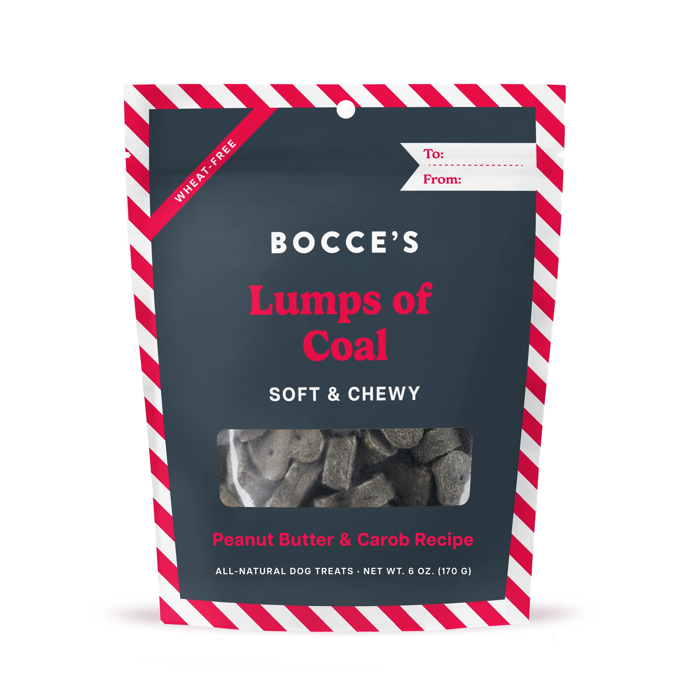 Bocce's Bakery – emballage-morceaux-charbon-doux, friandises festives sans-blé pour chien