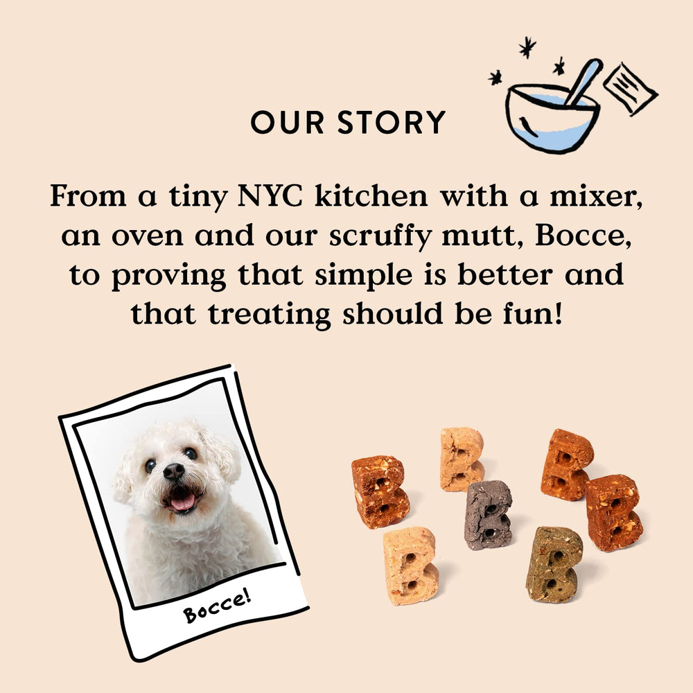 Bocce's Bakery forme en B biscuit chien, mâcher en douceur.