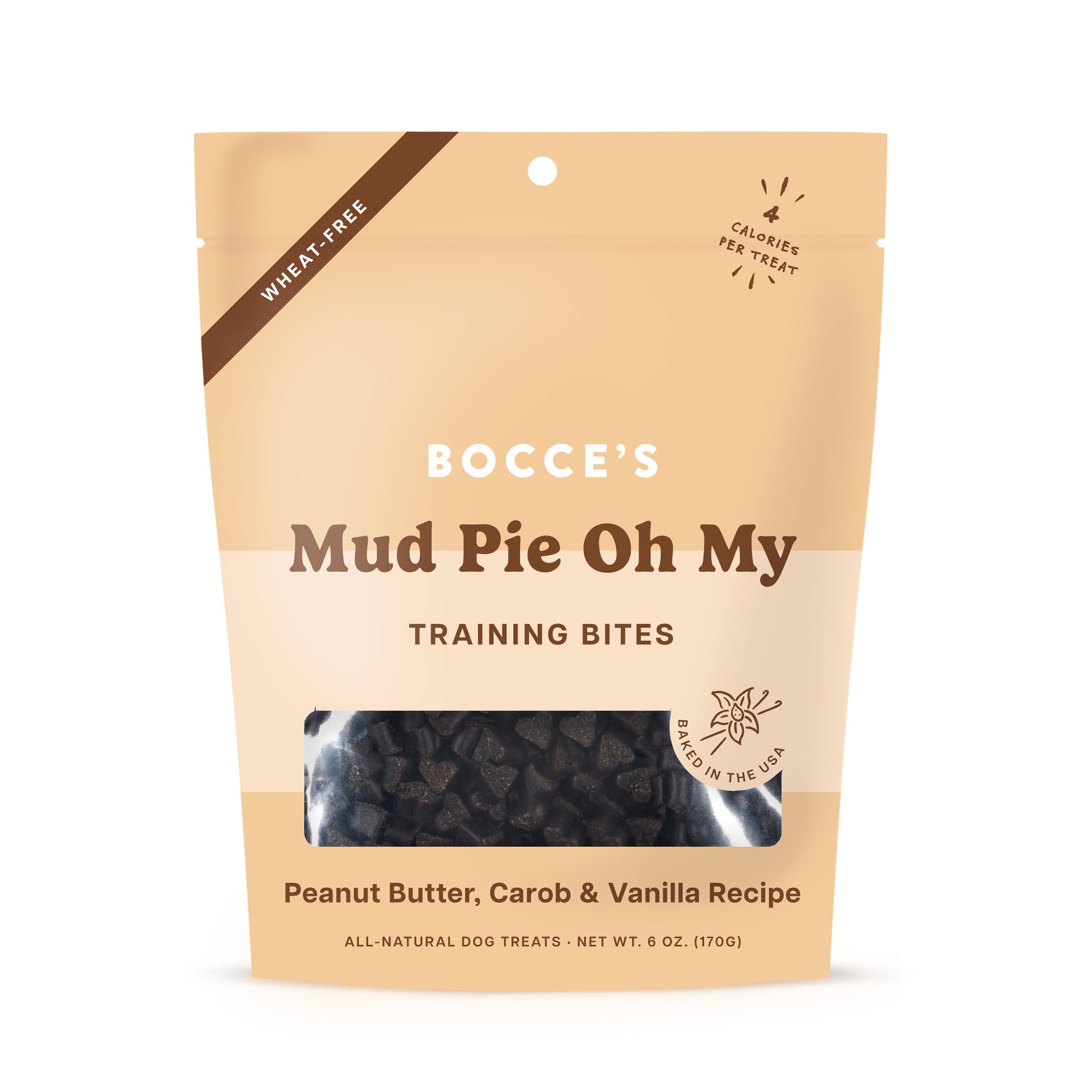 Bocce's Bakery Mud Pie bouchées-recompense sur sac, idéal pour entraînement.