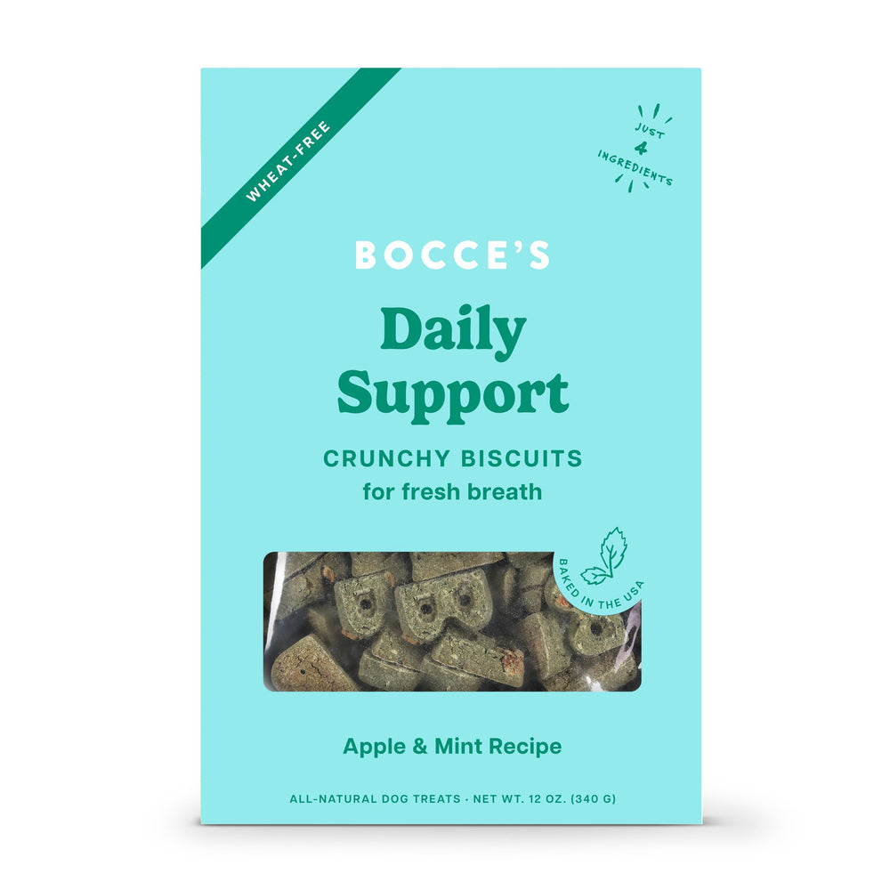 Bocce's Bakery respiration-quotidienne-chien : haleine potentiellement plus fraîche.