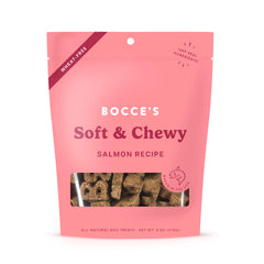 Friandise au saumon Bocce's Bakery, biscuit doux et moelleux idéal pour chiens sensibles.