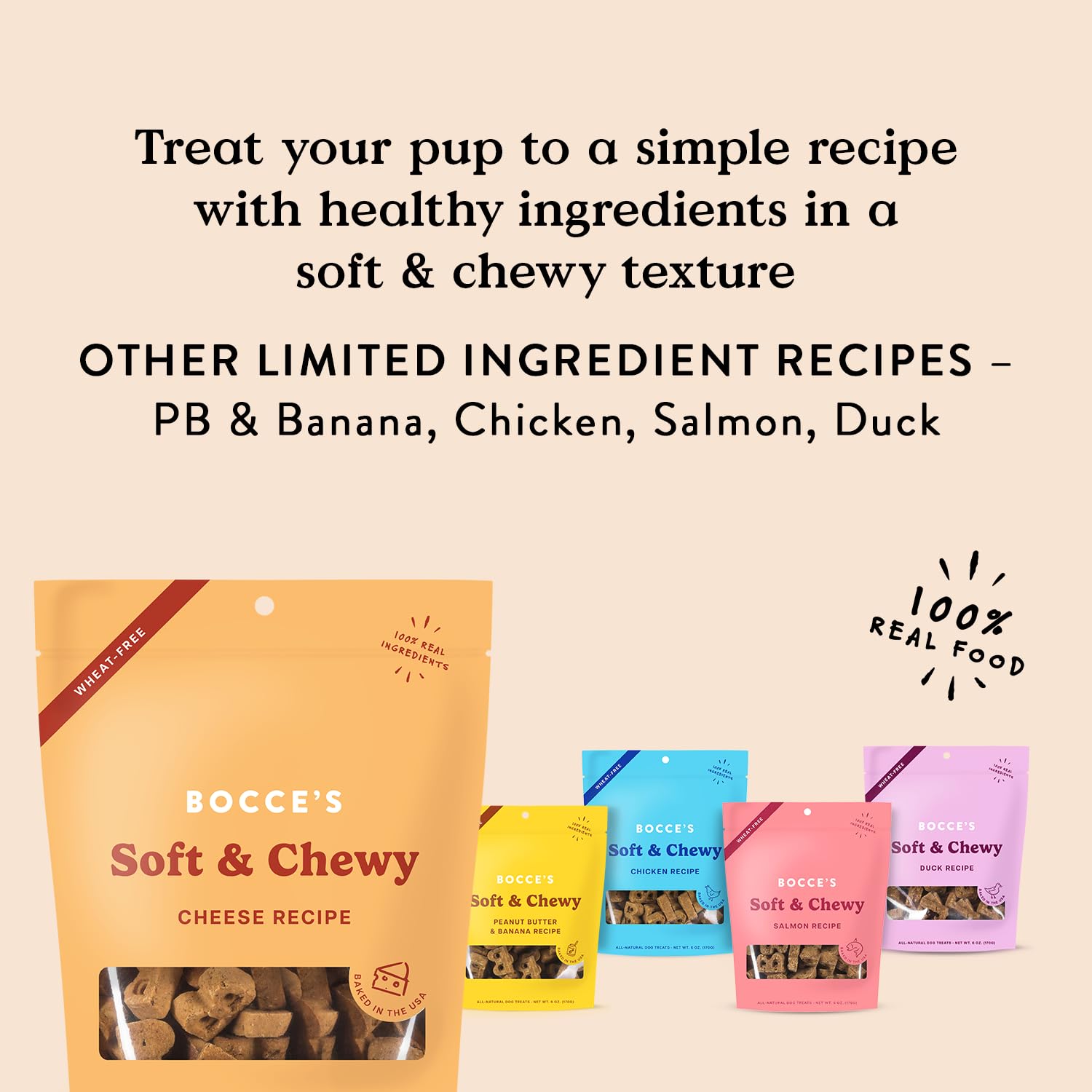 Snack chien Bocce’s: fromage naturel, usage quotidien pratique.