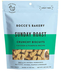 Friandise Bocce's Sunday Roast poulet-potiron, texture croquante idéale pour chiens.