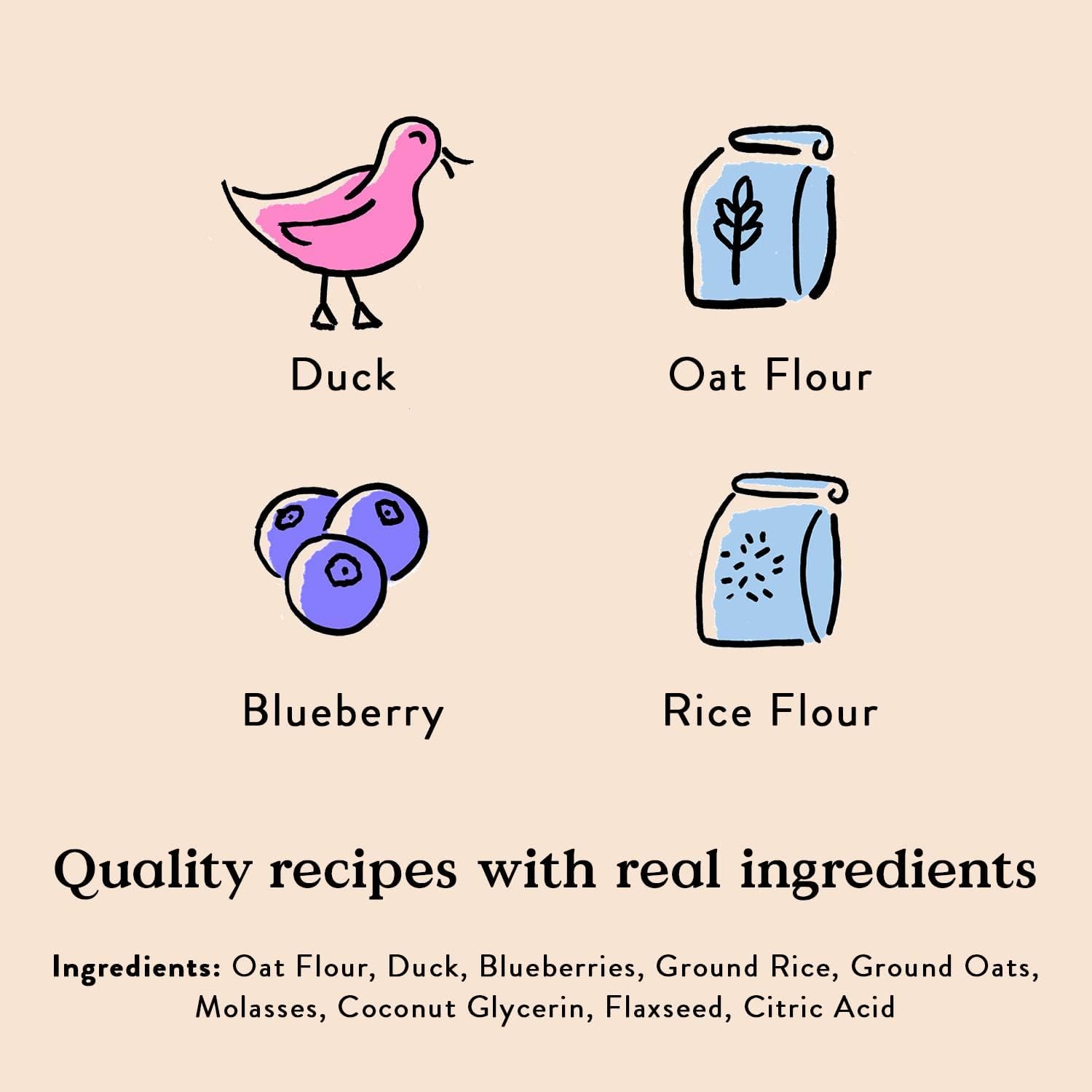 Bocce's Bakery friandises sans céréales et sans artificiels pour chiens sensibles.