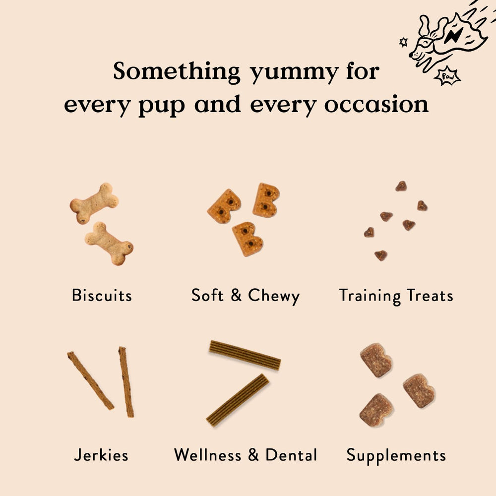 Bocce's Bakery 25% protéines, friandise naturelle pour chiens actifs.