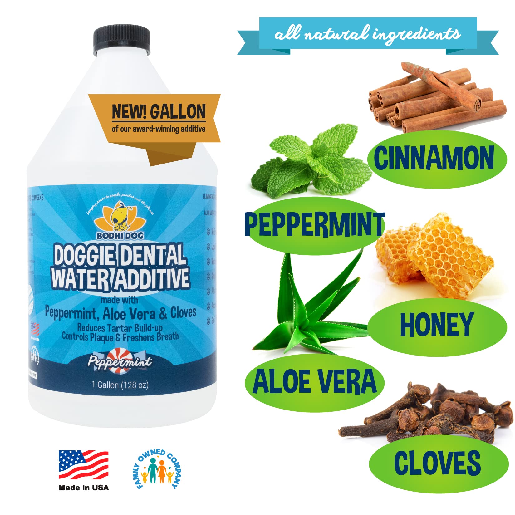 Bodhi Dog Arôme Menthe Douceur Miel, goût agréable pour l'hygiène dentaire.