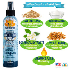 Bodhi Dog Itch Relief Spray avec arôme pomme léger et agréable.