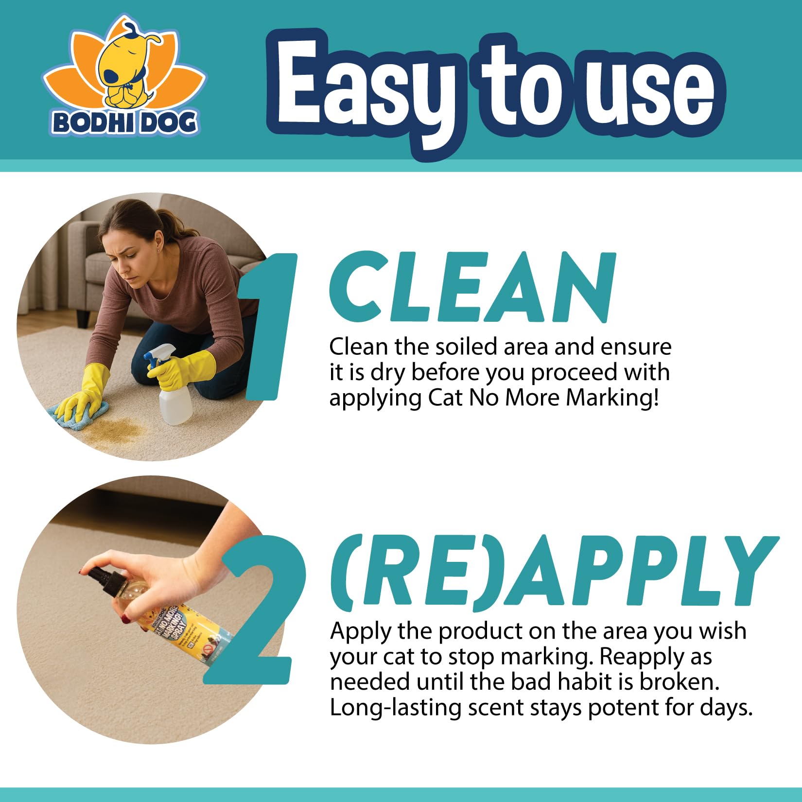 Cat No More Marking! Spray efficace en extérieur sur plante et zones.