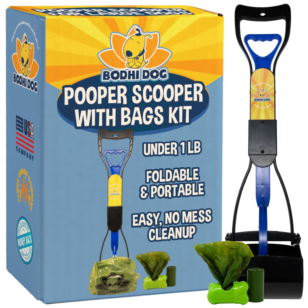 Bodhi Dog Pack complet, ramasse-crottes 24 pouces, pratique pour jardins.