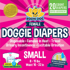 Couches Bodhi Dog pour chiennes femelles avec absorption rapide pour rester au sec.