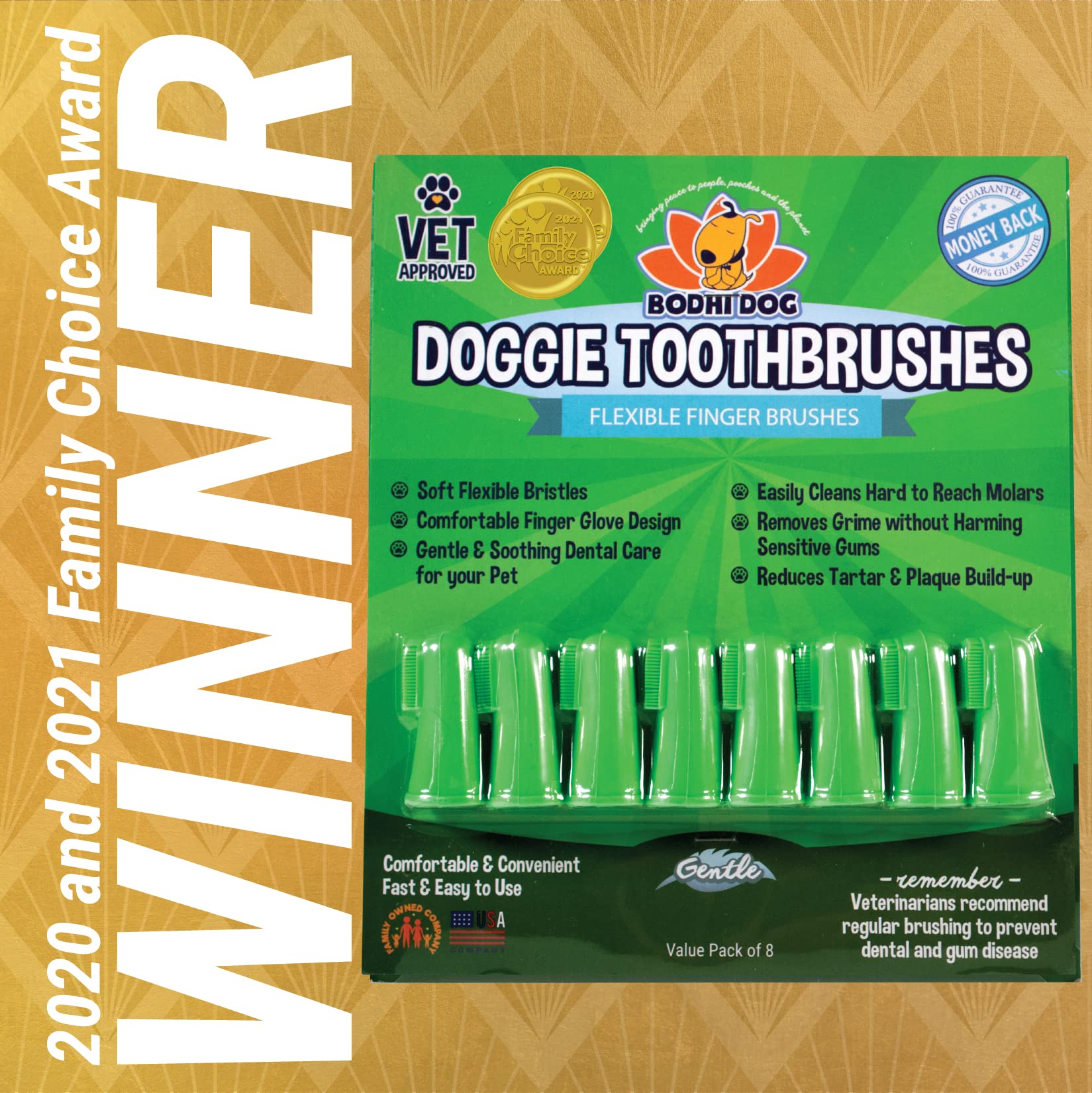 Bodhi Dog Gant Brossage Confort: accès facile aux molaires.