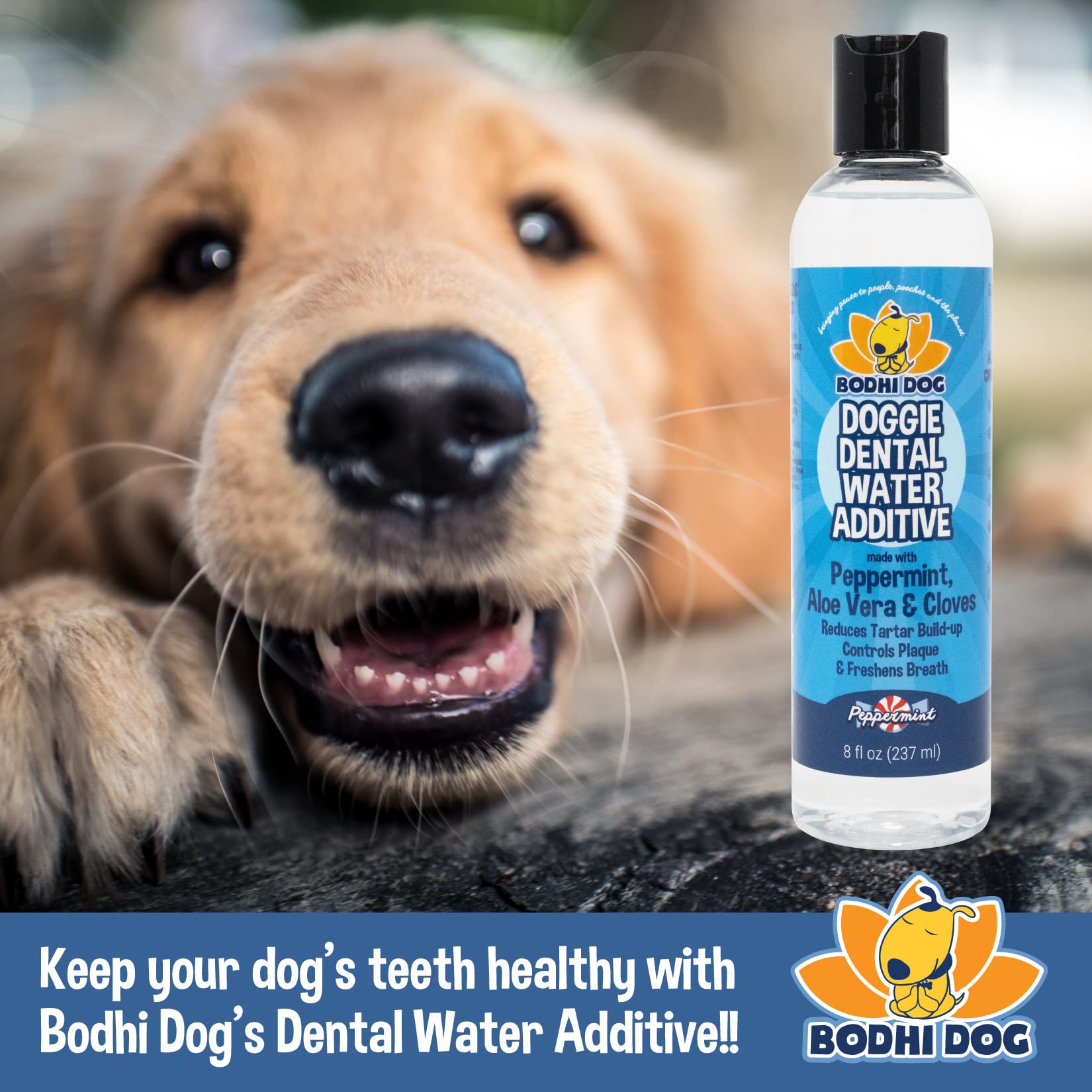 Bodhi Dog haleine fraîche après l’usage dans l’eau du chien.