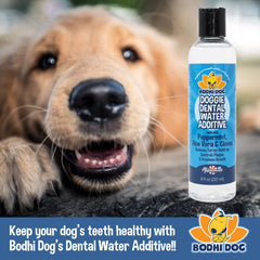 Bodhi Dog haleine fraîche après l’usage dans l’eau du chien.