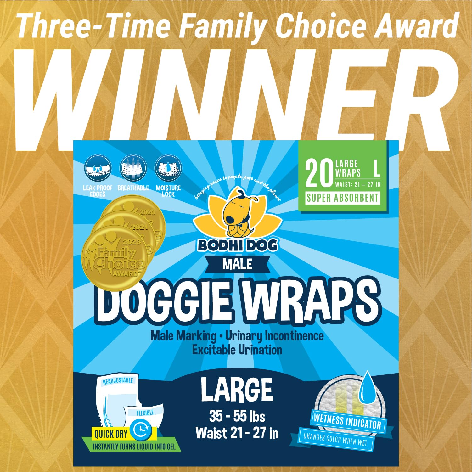 Bodhi Dog – réglage avec fermeture Velcro pour un confort et un ajustement sûrs.