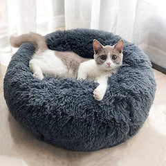 BODISEINT anneau peluche ronde pour chat et petit chien, cocon rassurant pour sieste