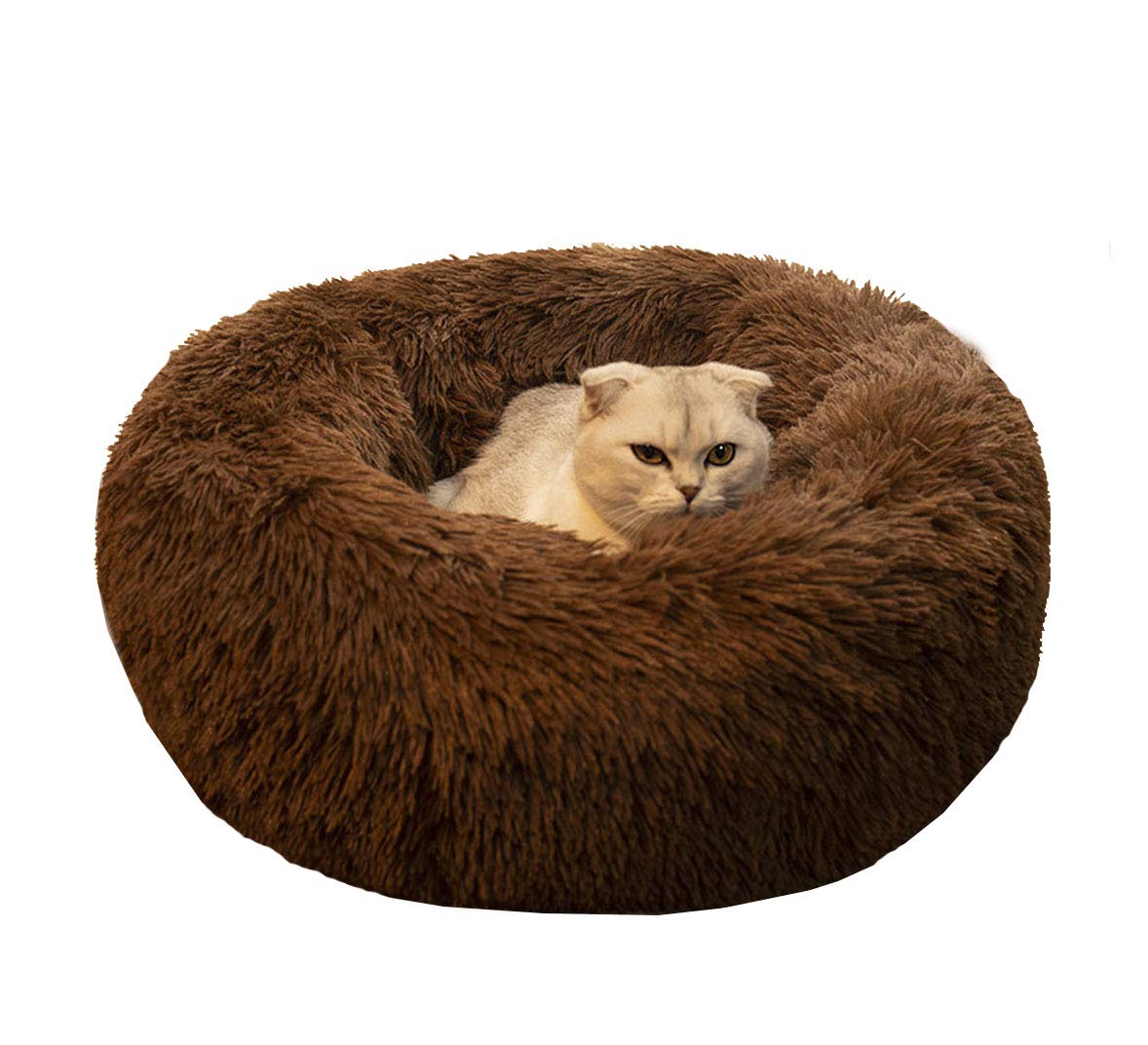 Nid rond BODISEINT en peluche pour chat apportant chaleur.