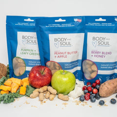 Body and Soul friandise potiron et feuilles vertes, soutien digestif et gourmandise.
