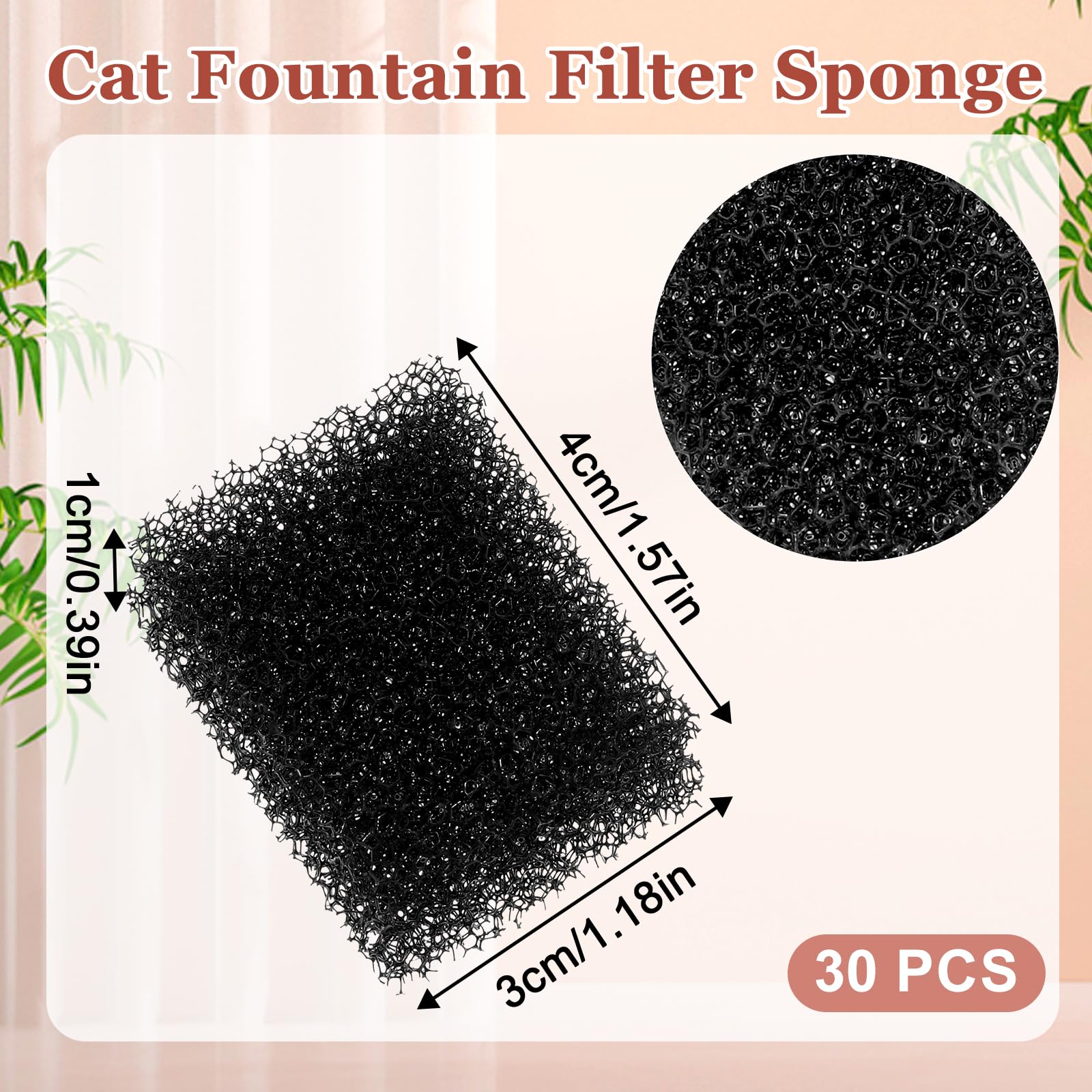 BOHUIZ éponge noire: filtre durable capturant poils et débris.