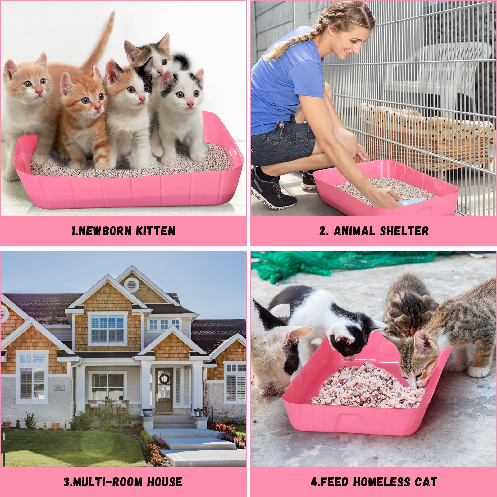 Utilisation polyvalente Bokon rose pour voyage et animaux domestiques.