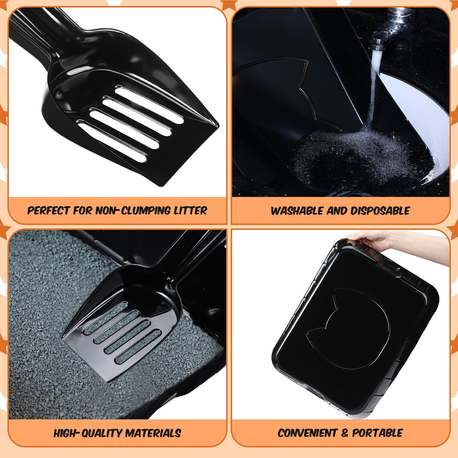 Bokon boîte litière jetable 40x30x8 cm – adaptée pour chats moyens