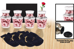 Détails gravés sur l’urne Bold & Divine rose pâle