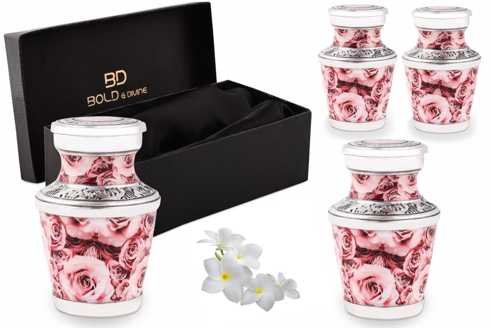 Urne Bold & Divine rose pâle lot de 4, prêt à offrir