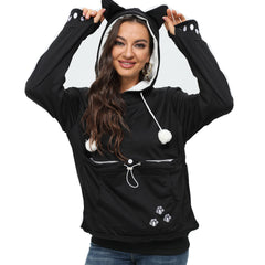 Pull à capuche BOMBAXCEIBA avec porte-animal en poche avant.