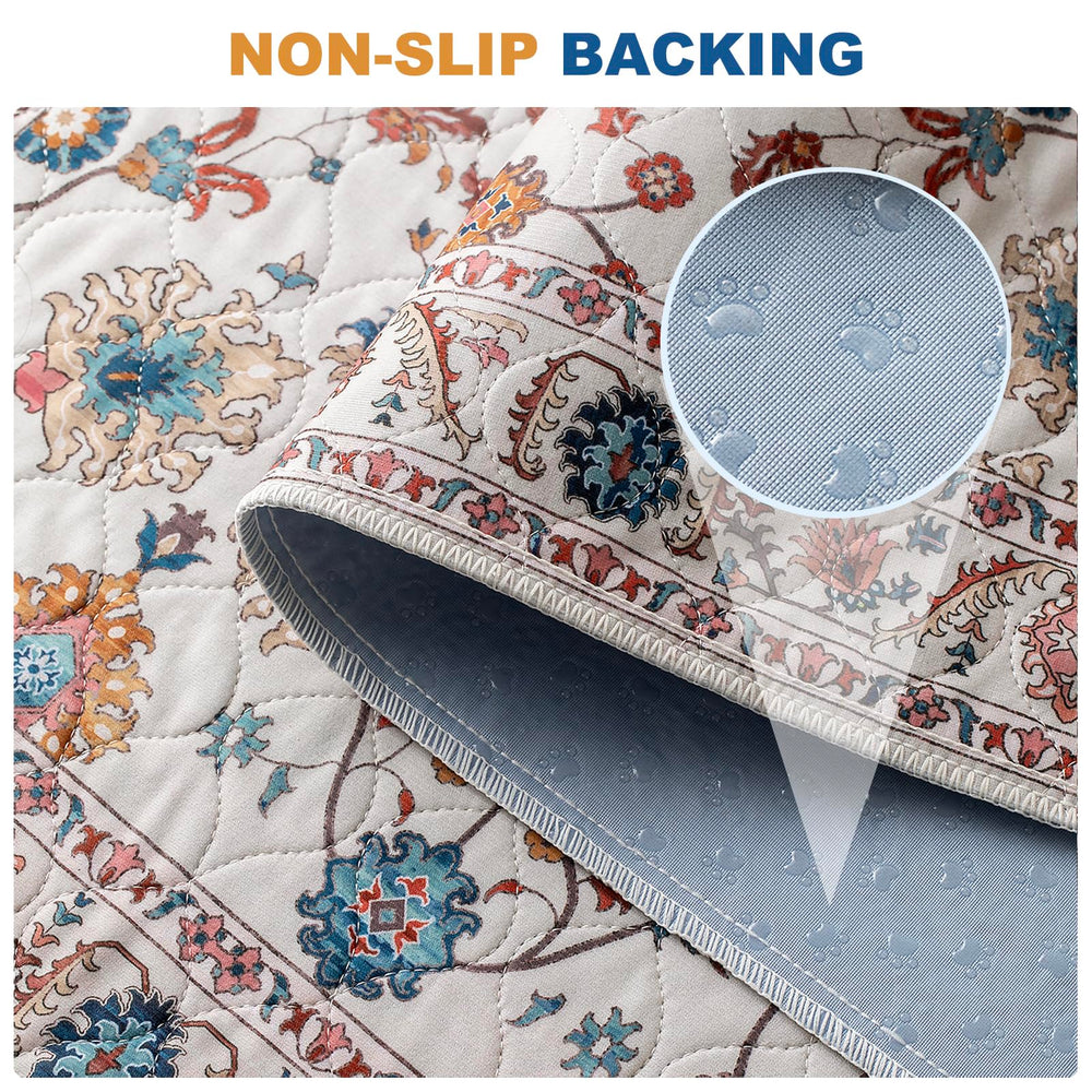 BomDa fond anti-glisse avec motif pattes 24x36, reste en place.