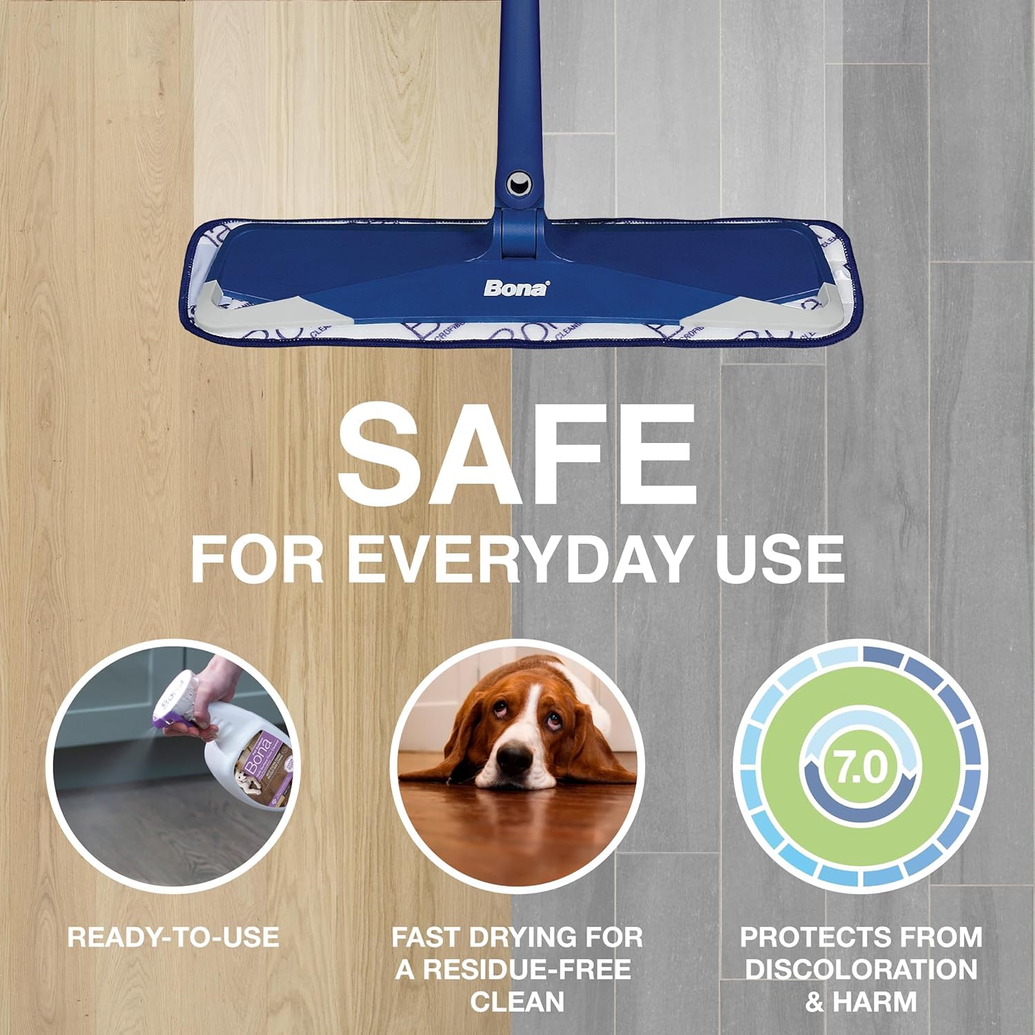 Nettoyant Bona pour tapis et sols durs, surfaces variées
