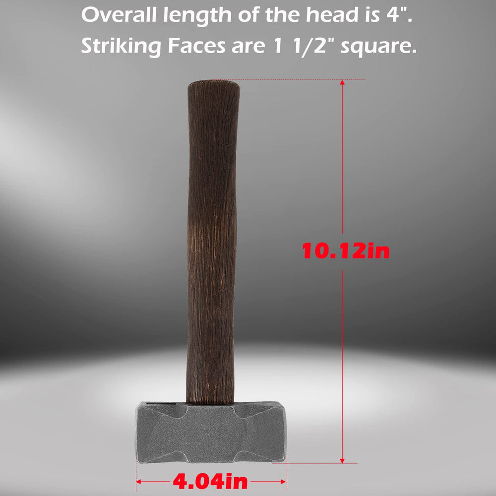 Marteau Bonbo carré double-face en acier carbone, durable et fiable en atelier.