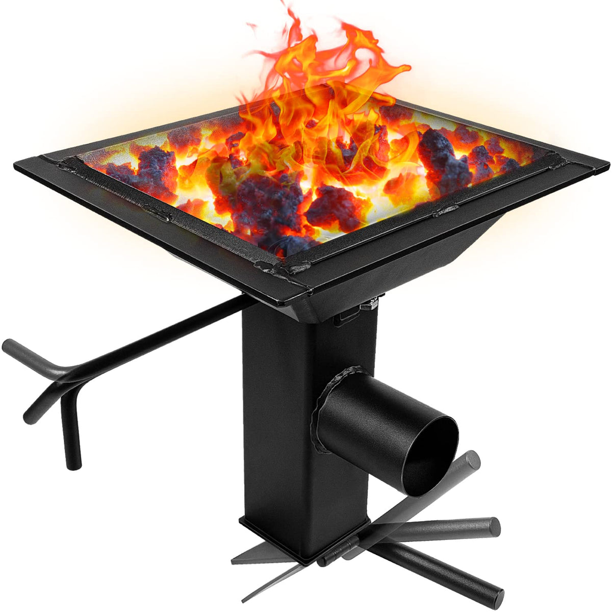 Bonbo poele-forge-10x12: grande surface utile pour le forgeage.