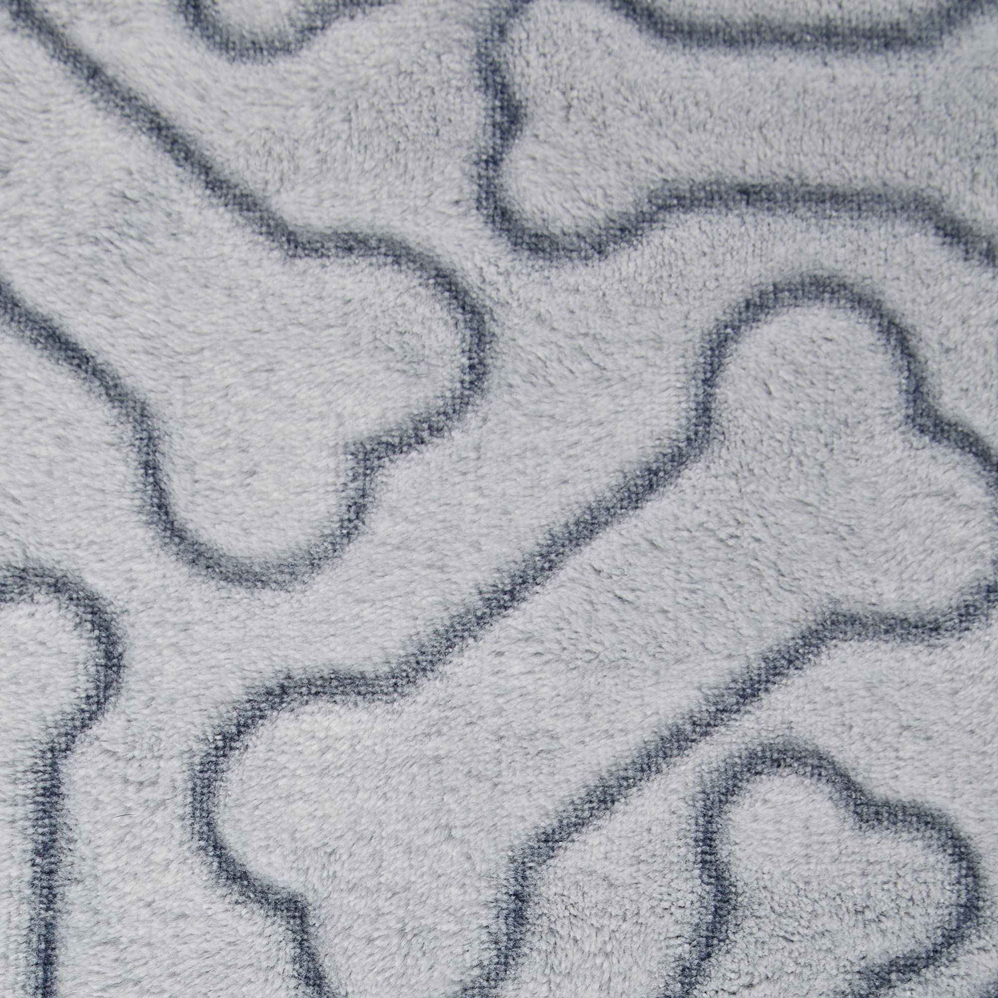 Bone Dry drap microfibre douce gris, texture veloutée et lavage facile.