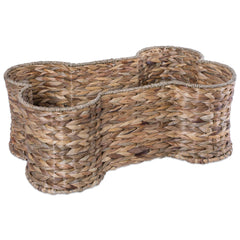 Bone Dry Panier-jouet Os en jacinthe naturelle pour ranger jouets et friandises.
