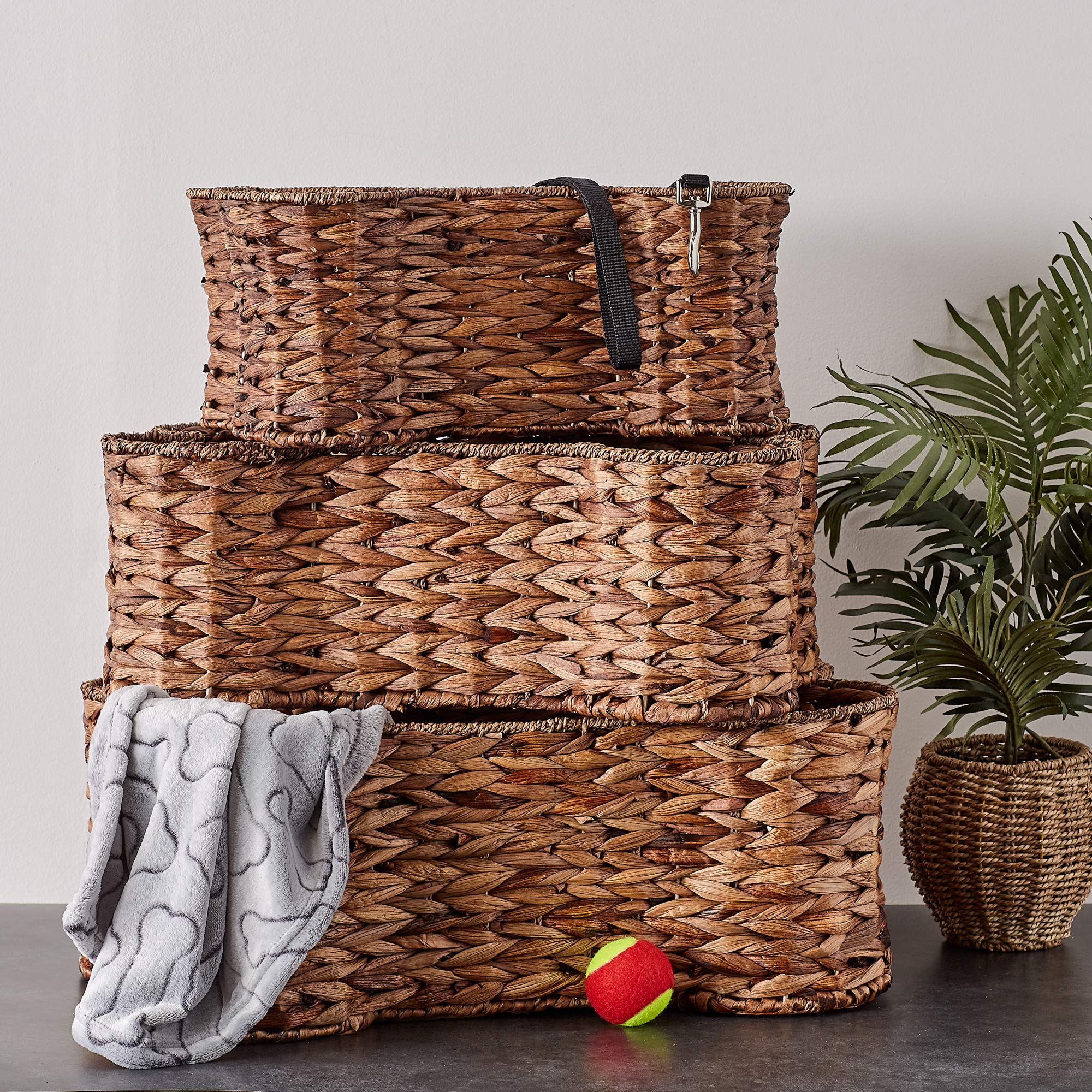 Bone Dry Panier Os Hyacinthe – texture naturelle et teinte brun sombre chic.