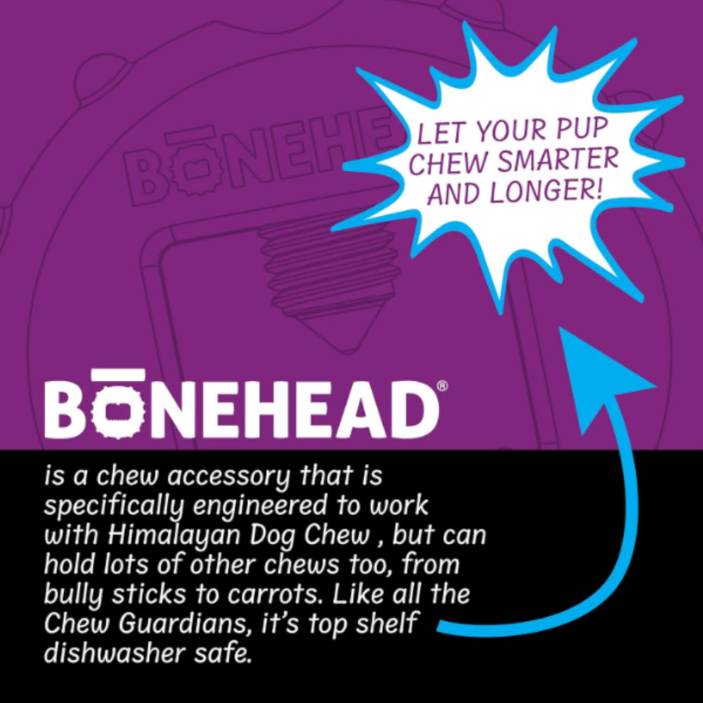 Bonehead: conçu pour petits chiens, s’adapte à diverses friandises de taille moyenne.