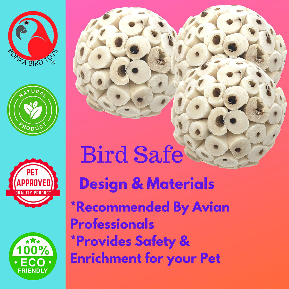 Pour perroquets, perruches et cockatiels: balles Bonka sola-attas.