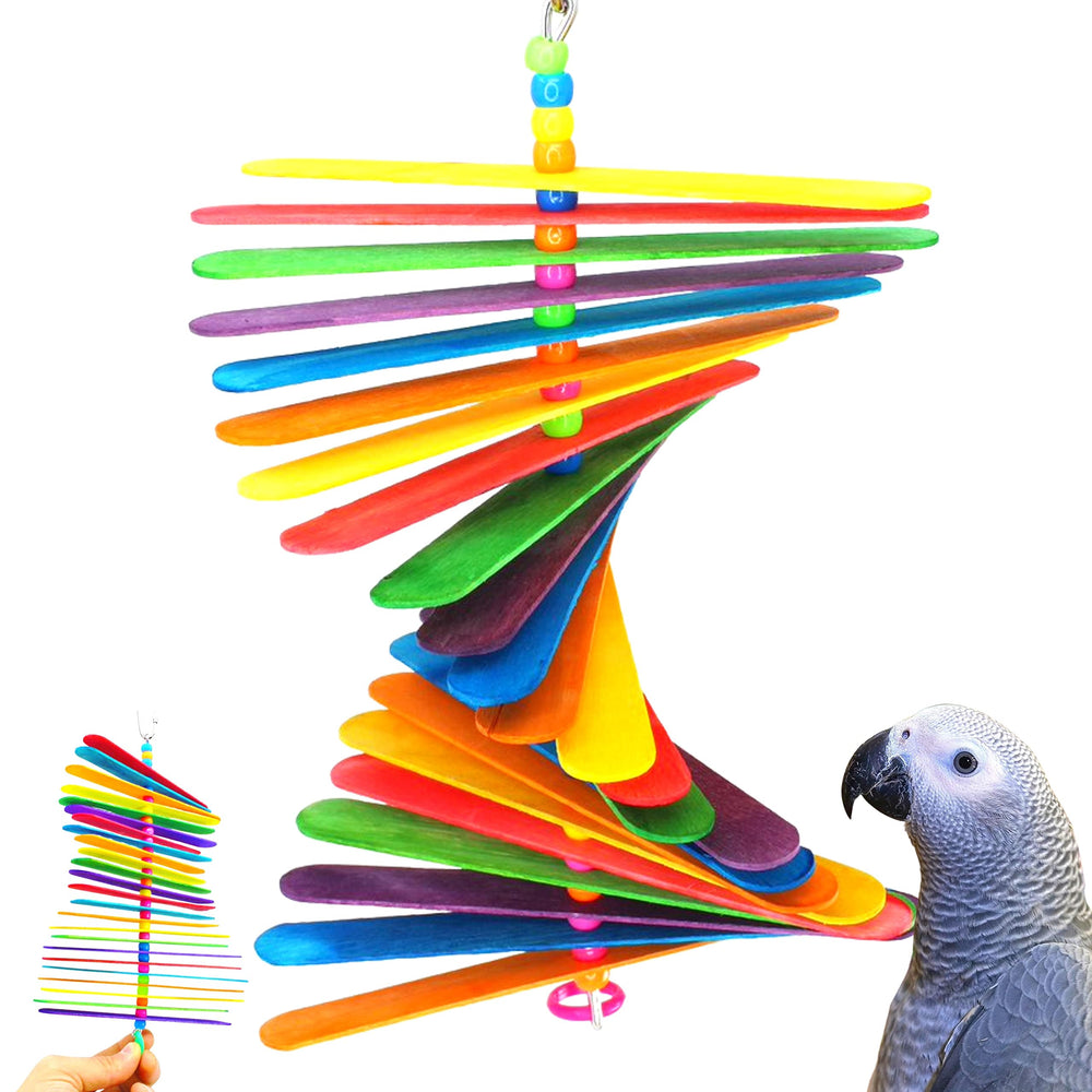 Bonka Bird Toys 867 Big Stick, rotation des bâtons colorés pour stimuler le bec